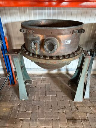 Industriële kantelbare kookketel, Jamketel met handwiel, koper/brons/g